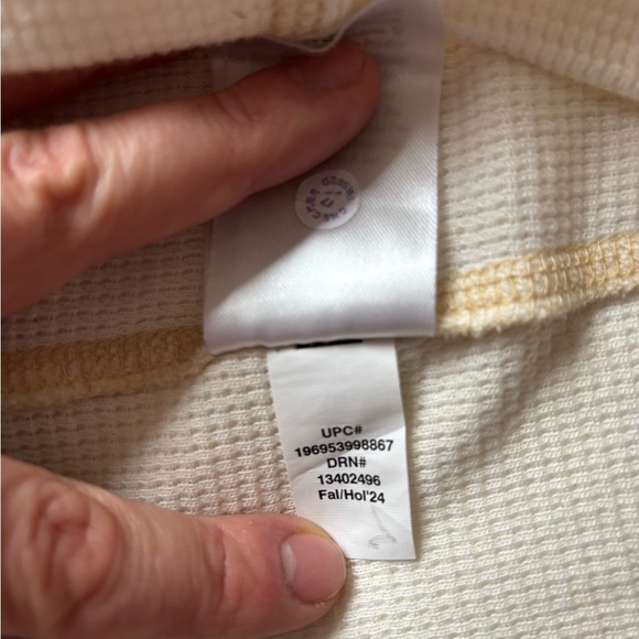 Eddie Bauer Sweatshirt Cream Henley Shirt Men’s Favourite Thermal Cotton Size L - Picture 12 of 12